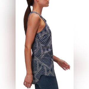 The North Face 100% Organic Cotton Barilles Tank Navy. Navy Pattern. Women’s XS